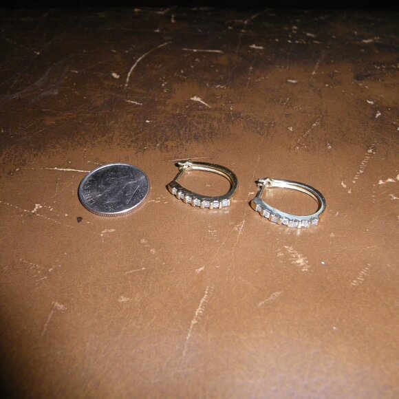 Vintage Jewelry - Vintage Women's 14K Gold & Diamond Horseshoe Style Earrings